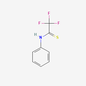 molecular formula C8H6F3NS B14557188 Trifluoro-N-phenylethanethioamide CAS No. 61881-11-6