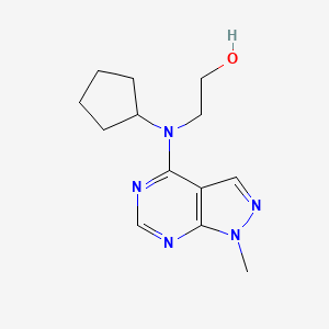 2-[cyclopentyl({1-methyl-1H-pyrazolo[3,4-d]pyrimidin-4-yl})amino]ethan-1-ol