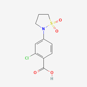 2-Chloro-4-(1,1-dioxo-1,2-thiazolidin-2-yl)benzoic acid