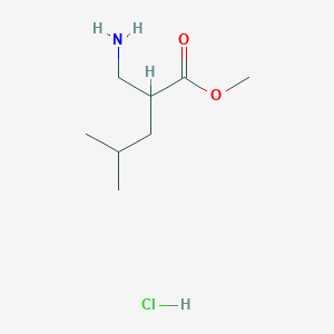 molecular formula C8H18ClNO2 B1455725 Methyl 2-(aminomethyl)-4-methylpentanoate hydrochloride CAS No. 864182-44-5