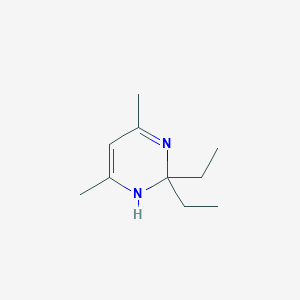 molecular formula C10H18N2 B14557265 Pyrimidine, 2,2-diethyl-1,2-dihydro-4,6-dimethyl- CAS No. 61696-32-0