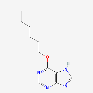 molecular formula C11H16N4O B14557269 1H-Purine, 6-(hexyloxy)- CAS No. 62134-31-0