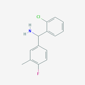(2-Chlorophenyl)(4-fluoro-3-methylphenyl)methanamine