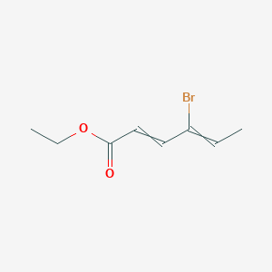 molecular formula C8H11BrO2 B14557297 Ethyl 4-bromohexa-2,4-dienoate CAS No. 62006-47-7
