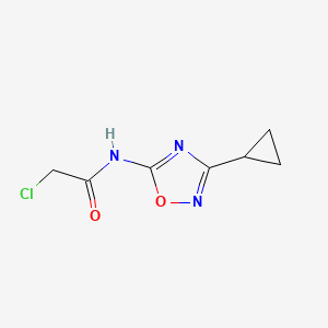 2-chloro-N-(3-cyclopropyl-1,2,4-oxadiazol-5-yl)acetamide