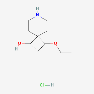molecular formula C10H20ClNO2 B1455733 3-Ethoxy-7-azaspiro[3.5]nonan-1-ol hydrochloride CAS No. 1354951-00-0