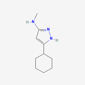 molecular formula C10H17N3 B1455734 5-cyclohexyl-N-methyl-1H-pyrazol-3-amine CAS No. 1354949-33-9