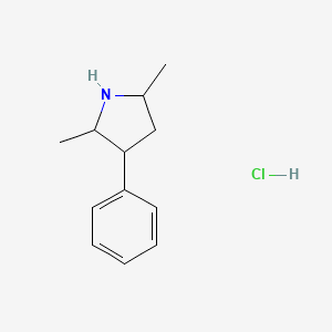 molecular formula C12H18ClN B1455735 2,5-Dimethyl-3-phenylpyrrolidine hydrochloride CAS No. 91562-58-2