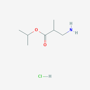 molecular formula C7H16ClNO2 B1455738 Propan-2-yl 3-amino-2-methylpropanoate hydrochloride CAS No. 1354950-62-1