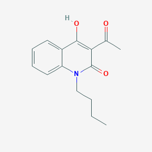 molecular formula C15H17NO3 B1455739 3-acetyl-1-butyl-4-hydroxy-2(1H)-quinolinone CAS No. 161185-41-7