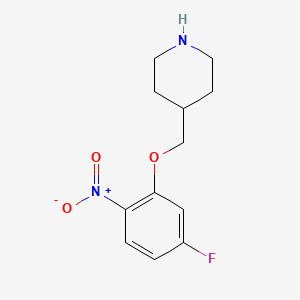 molecular formula C12H15FN2O3 B1455741 4-(5-Fluoro-2-nitrophenoxymethyl)-piperidine CAS No. 1271097-54-1