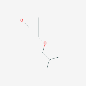 molecular formula C10H18O2 B1455746 2,2-Dimethyl-3-(2-methylpropoxy)cyclobutan-1-one CAS No. 2063-95-8