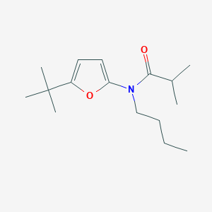 molecular formula C16H27NO2 B14557474 N-Butyl-N-(5-tert-butylfuran-2-YL)-2-methylpropanamide CAS No. 62187-50-2