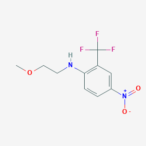 molecular formula C10H11F3N2O3 B1455748 N-(2-甲氧基乙基)-4-硝基-2-(三氟甲基)苯胺 CAS No. 1183236-47-6
