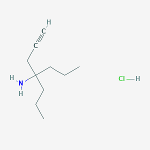 molecular formula C10H20ClN B14557482 4-Propylhept-1-yn-4-amine;hydrochloride CAS No. 61822-43-3