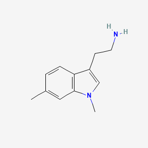 molecular formula C12H16N2 B1455750 2-(1,6-dimethyl-1H-indol-3-yl)ethan-1-amine CAS No. 1334146-07-4