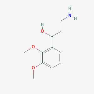 molecular formula C11H17NO3 B1455752 3-Amino-1-(2,3-dimethoxyphenyl)propan-1-ol CAS No. 1447966-06-4
