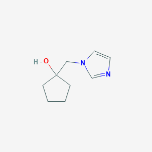 molecular formula C9H14N2O B1455753 1-[(1H-imidazol-1-yl)methyl]cyclopentan-1-ol CAS No. 1489066-90-1