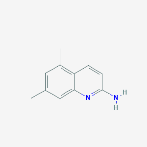molecular formula C11H12N2 B1455756 5,7-二甲基喹啉-2-胺 CAS No. 1342190-00-4