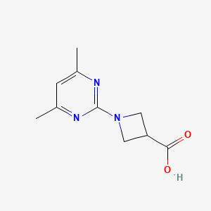 molecular formula C10H13N3O2 B1455759 1-(4,6-Dimethylpyrimidin-2-yl)azetidine-3-carboxylic acid CAS No. 1289388-14-2