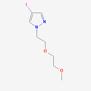 molecular formula C8H13IN2O2 B1455761 1H-Pyrazole, 4-iodo-1-[2-(2-methoxyethoxy)ethyl]- CAS No. 1342043-04-2
