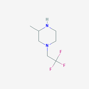 molecular formula C7H13F3N2 B1455763 3-甲基-1-(2,2,2-三氟乙基)哌嗪 CAS No. 1490145-05-5