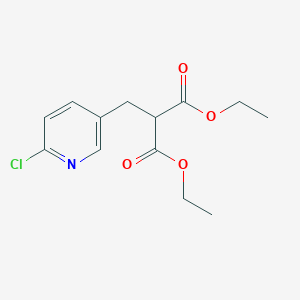 molecular formula C13H16ClNO4 B14557650 Diethyl [(6-chloropyridin-3-yl)methyl]propanedioate CAS No. 61659-01-6