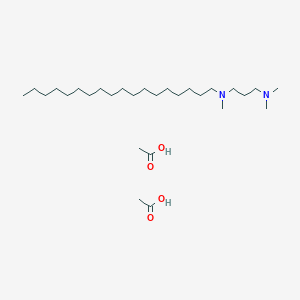 molecular formula C28H60N2O4 B14557672 acetic acid;N,N,N'-trimethyl-N'-octadecylpropane-1,3-diamine CAS No. 61776-62-3