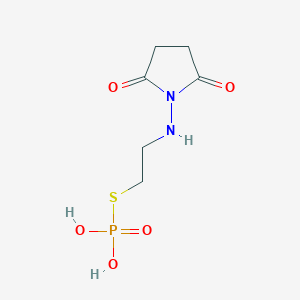molecular formula C6H11N2O5PS B14557678 S-{2-[(2,5-Dioxopyrrolidin-1-yl)amino]ethyl} dihydrogen phosphorothioate CAS No. 62220-03-5