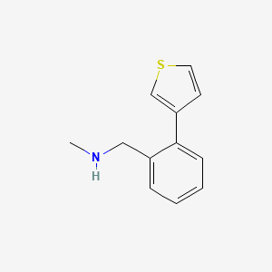 molecular formula C12H13NS B1455770 Methyl({[2-(thiophen-3-yl)phenyl]methyl})amine CAS No. 1479282-88-6