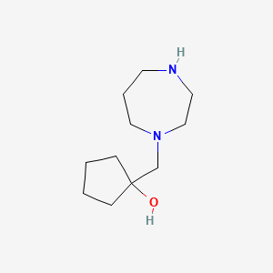 molecular formula C11H22N2O B1455771 1-[(1,4-Diazepan-1-yl)methyl]cyclopentan-1-ol CAS No. 1492280-72-4
