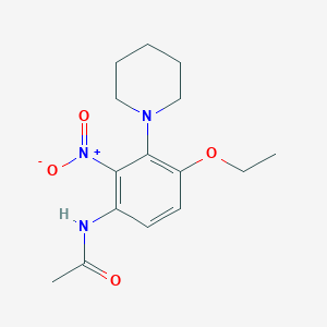 molecular formula C15H21N3O4 B14557725 N-[4-Ethoxy-2-nitro-3-(piperidin-1-yl)phenyl]acetamide CAS No. 62153-31-5