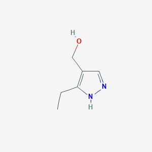 molecular formula C6H10N2O B1455774 (5-ethyl-1H-pyrazol-4-yl)methanol CAS No. 1881229-50-0