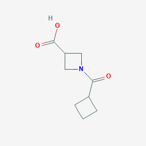 molecular formula C9H13NO3 B1455777 1-Cyclobutanecarbonylazetidine-3-carboxylic acid CAS No. 1343006-81-4