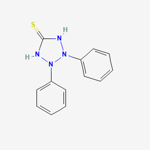molecular formula C13H12N4S B14557771 Tetrazolidinethione, 2,3-diphenyl- CAS No. 61977-42-2