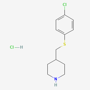 4-(((4-Chlorophenyl)thio)methyl)piperidine hydrochloride