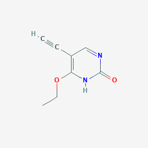 molecular formula C8H8N2O2 B14557780 6-Ethoxy-5-ethynylpyrimidin-2(1H)-one CAS No. 61751-47-1