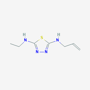 molecular formula C7H12N4S B14557783 N~2~-Ethyl-N~5~-(prop-2-en-1-yl)-1,3,4-thiadiazole-2,5-diamine CAS No. 61784-97-2