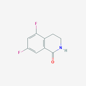molecular formula C9H7F2NO B1455780 5,7-Difluoro-1,2,3,4-tetrahydroisoquinolin-1-one CAS No. 1340410-20-9