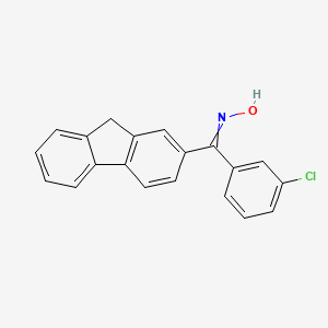 molecular formula C20H14ClNO B14557808 N-[(3-Chlorophenyl)(9H-fluoren-2-YL)methylidene]hydroxylamine CAS No. 62093-56-5