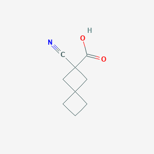 molecular formula C9H11NO2 B1455793 2-Cyanospiro[3.3]heptane-2-carboxylic acid CAS No. 1487965-23-0