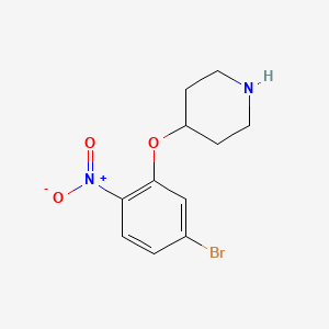 molecular formula C11H13BrN2O3 B1455796 4-(5-Bromo-2-nitrophenoxy)piperidine CAS No. 1219728-74-1