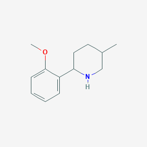 molecular formula C13H19NO B1455798 2-(2-Methoxyphenyl)-5-methylpiperidine CAS No. 1339159-86-2