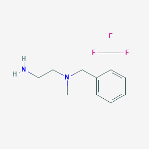 molecular formula C11H15F3N2 B14557996 N~1~-Methyl-N~1~-{[2-(trifluoromethyl)phenyl]methyl}ethane-1,2-diamine CAS No. 61694-88-0