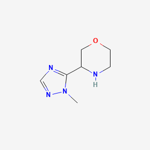 molecular formula C7H12N4O B1455800 3-(1-methyl-1H-1,2,4-triazol-5-yl)morpholine CAS No. 1541462-68-3
