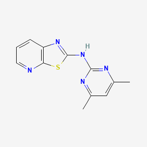 molecular formula C12H11N5S B14558003 N-(4,6-Dimethylpyrimidin-2-yl)[1,3]thiazolo[5,4-b]pyridin-2-amine CAS No. 62189-18-8