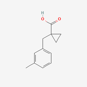 molecular formula C12H14O2 B1455801 1-[(3-Methylphenyl)methyl]cyclopropane-1-carboxylic acid CAS No. 29765-43-3