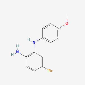 molecular formula C13H13BrN2O B1455805 5-bromo-N1-(4-methoxyphenyl)benzene-1,2-diamine CAS No. 1416336-77-0