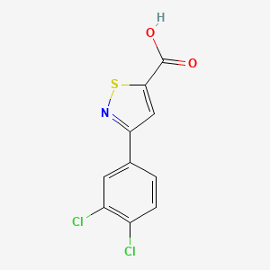 molecular formula C10H5Cl2NO2S B1455809 3-(3,4-Dichlorophenyl)-1,2-thiazole-5-carboxylic acid CAS No. 1423033-15-1