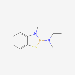 molecular formula C11H17N2PS B14558097 N,N-Diethyl-3-methyl-1,3,2-benzothiazaphosphol-2(3H)-amine CAS No. 62128-55-6